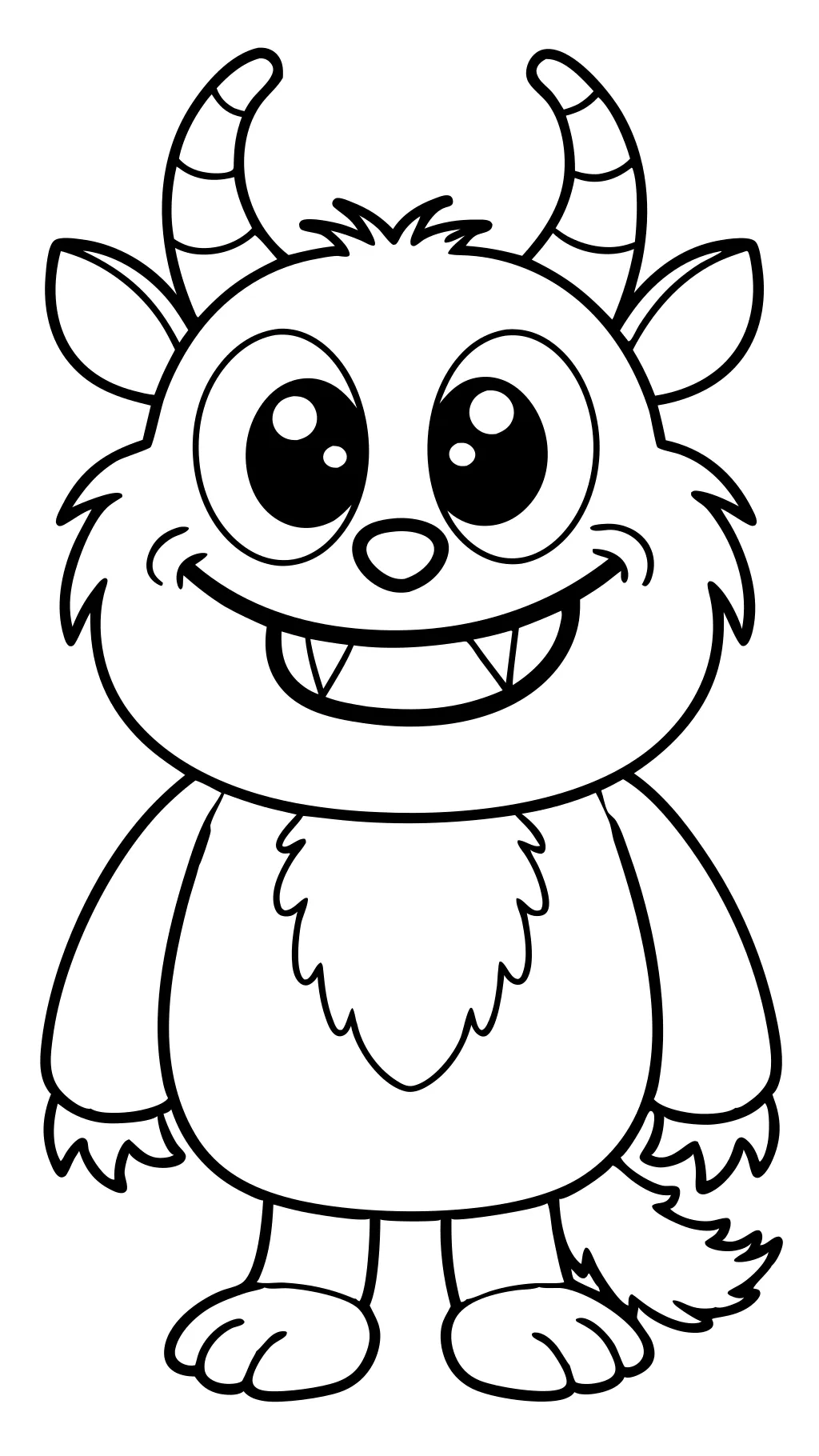 coloring pages cute monsters